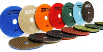 Алмазные гибкие шлифовальные круги EHWA Стандарт Pads 7-STEP D125 №1500